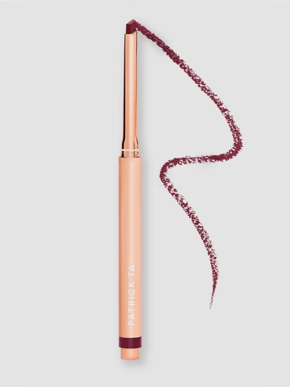 Patrick Ta Plum Major Headlines Precision Lip Crayon “she must be new” deep wine